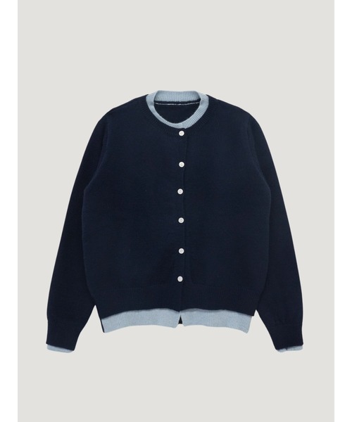 【bargiee】レイヤードニットカーディガン Bargiee カーディガン レイヤード ニット レディース : ZOZOTOWN