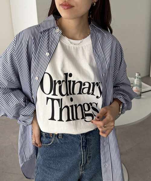 DISCOAT(ディスコート)の「【WEB限定】OrdinaryロゴプリントTシャツ(Tシャツ/カットソー・レディース・ホワイト/ホワイト系その他/チャコールグレー・MEDIUM)」の7枚目の写真