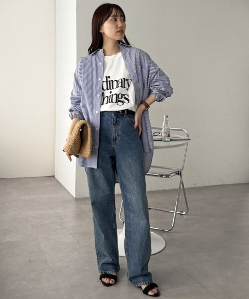 DISCOAT(ディスコート)の「【WEB限定】OrdinaryロゴプリントTシャツ(Tシャツ/カットソー・レディース・ホワイト/ホワイト系その他/チャコールグレー・MEDIUM)」の8枚目の写真