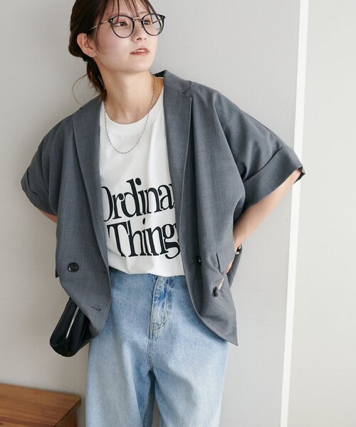 DISCOAT(ディスコート)の「【WEB限定】OrdinaryロゴプリントTシャツ(Tシャツ/カットソー・レディース・ホワイト/ホワイト系その他/チャコールグレー・MEDIUM)」の10枚目の写真