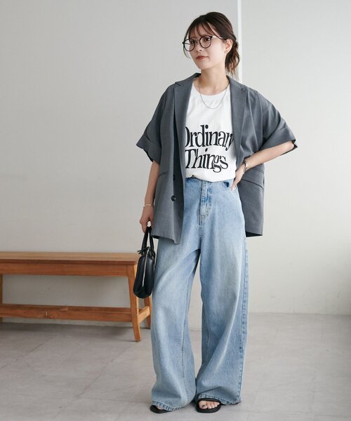 DISCOAT(ディスコート)の「【WEB限定】OrdinaryロゴプリントTシャツ(Tシャツ/カットソー・レディース・ホワイト/ホワイト系その他/チャコールグレー・MEDIUM)」の11枚目の写真