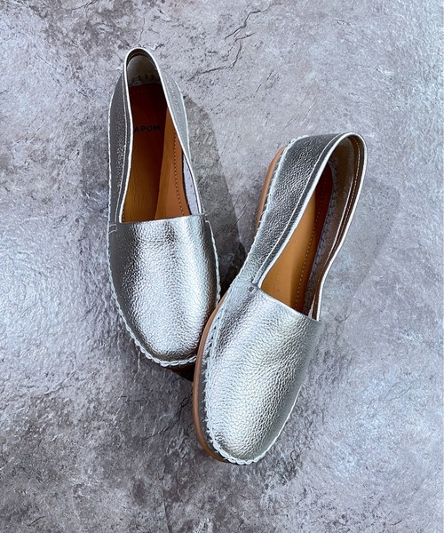 enchanted（エンチャンテッド）の「《APOM》本革アンライニングモカシン（スリッポン・レディース・ホワイト/ベージュ/ブラック/シルバー・38/39/40/41/37/36/35）」の11枚目の写真