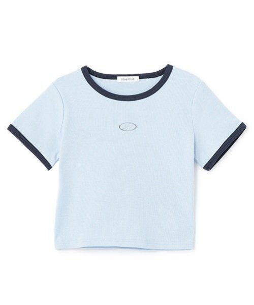 LOVETOXIC(ラブトキシック)の「テレコ半袖Tシャツ(Tシャツ/カットソー・キッズ・ブラック/オフホワイト/サックスブルー/レッド/カラフル・S:140cm/M:150cm/L:160cm)」の9枚目の写真