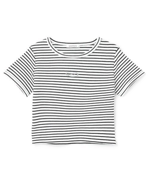 LOVETOXIC(ラブトキシック)の「テレコ半袖Tシャツ(Tシャツ/カットソー・キッズ・ブラック/オフホワイト/サックスブルー/レッド/カラフル・S:140cm/M:150cm/L:160cm)」の11枚目の写真