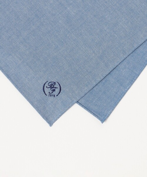 BEAMS F（ビームスエフ）の「ソリッド ハンカチーフ（ハンカチ/ハンドタオル・メンズ・オフホワイト/ブルー/ホワイト/ネイビー・ONE SIZE）」の7枚目の写真