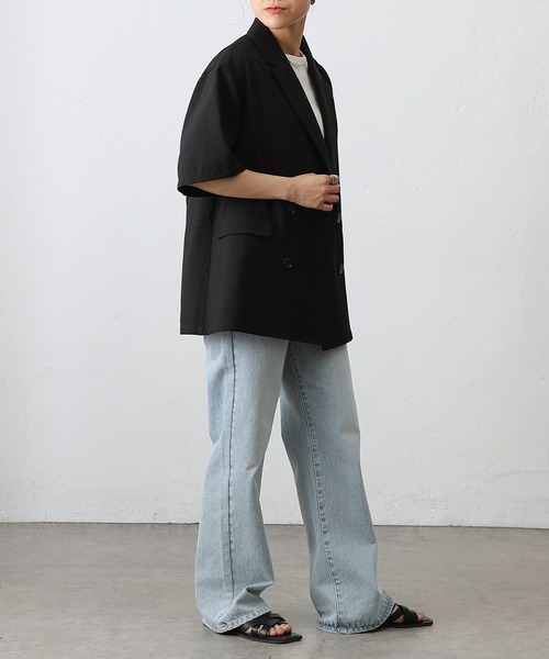 COLONY 2139(コロニートゥーワンスリーナイン)の「テックリネン半袖テーラードジャケット(テーラードジャケット・レディース・ミント/ブラウン/ブラック/グレイッシュベージュ・SMALL/MEDIUM)」の15枚目の写真