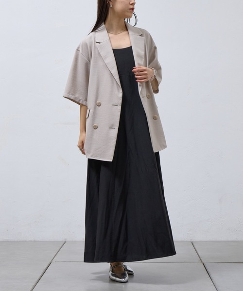 COLONY 2139(コロニートゥーワンスリーナイン)の「テックリネン半袖テーラードジャケット(テーラードジャケット・レディース・ミント/ブラウン/ブラック/グレイッシュベージュ・SMALL/MEDIUM)」の10枚目の写真