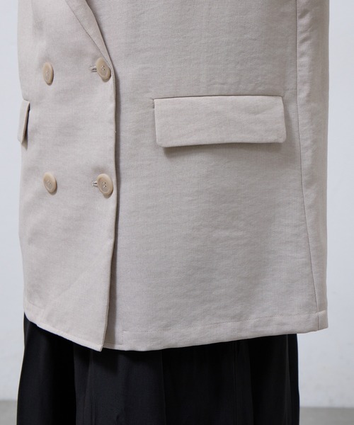 COLONY 2139(コロニートゥーワンスリーナイン)の「テックリネン半袖テーラードジャケット(テーラードジャケット・レディース・ミント/ブラウン/ブラック/グレイッシュベージュ・SMALL/MEDIUM)」の19枚目の写真