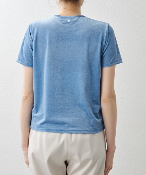 THE PAUSE（ザ ポーズ）の「【THE PAUSE】ベロアコンパクトTシャツ（Tシャツ/カットソー・レディース・ブルー/グレー/オフホワイト・FREE）」の11枚目の写真
