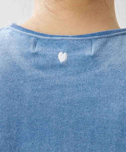 THE PAUSE（ザ ポーズ）の「【THE PAUSE】ベロアコンパクトTシャツ（Tシャツ/カットソー・レディース・ブルー/グレー/オフホワイト・FREE）」の12枚目の写真