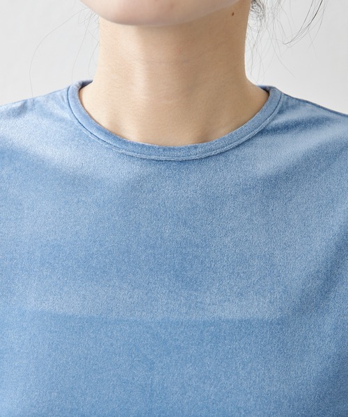 THE PAUSE（ザ ポーズ）の「【THE PAUSE】ベロアコンパクトTシャツ（Tシャツ/カットソー・レディース・ブルー/グレー/オフホワイト・FREE）」の13枚目の写真