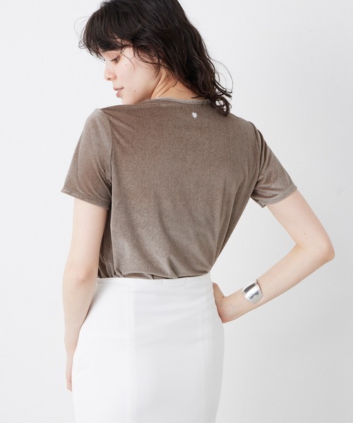 THE PAUSE（ザ ポーズ）の「【THE PAUSE】ベロアコンパクトTシャツ（Tシャツ/カットソー・レディース・ブルー/グレー/オフホワイト・FREE）」の16枚目の写真