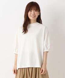 パフスリーブ 綿カットソープルオーバー