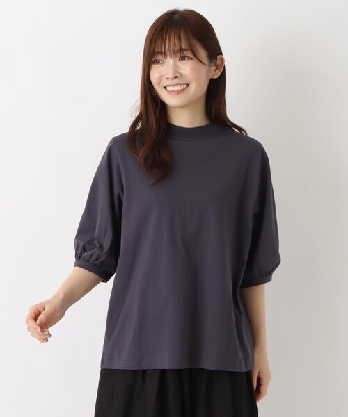 one'sterrace(ワンズテラス)の「パフスリーブ 綿カットソープルオーバー(Tシャツ/カットソー・レディース・ライトグリーン系/ブラック系8/ネイビー系5/アイボリー系8/ベージュ系その他7/レッド系9・02)」の5枚目の写真