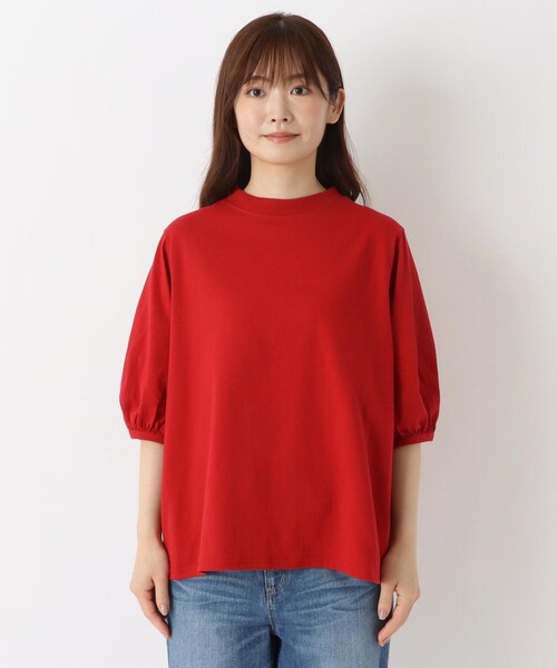 one'sterrace(ワンズテラス)の「パフスリーブ 綿カットソープルオーバー(Tシャツ/カットソー・レディース・ライトグリーン系/ブラック系8/ネイビー系5/アイボリー系8/ベージュ系その他7/レッド系9・02)」の7枚目の写真