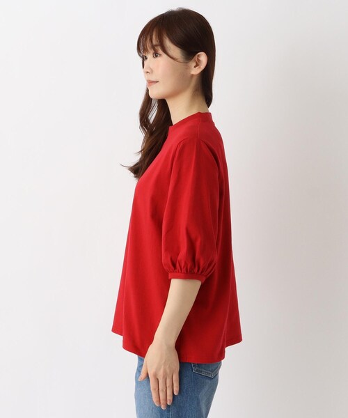 one'sterrace(ワンズテラス)の「パフスリーブ 綿カットソープルオーバー(Tシャツ/カットソー・レディース・ライトグリーン系/ブラック系8/ネイビー系5/アイボリー系8/ベージュ系その他7/レッド系9・02)」の8枚目の写真