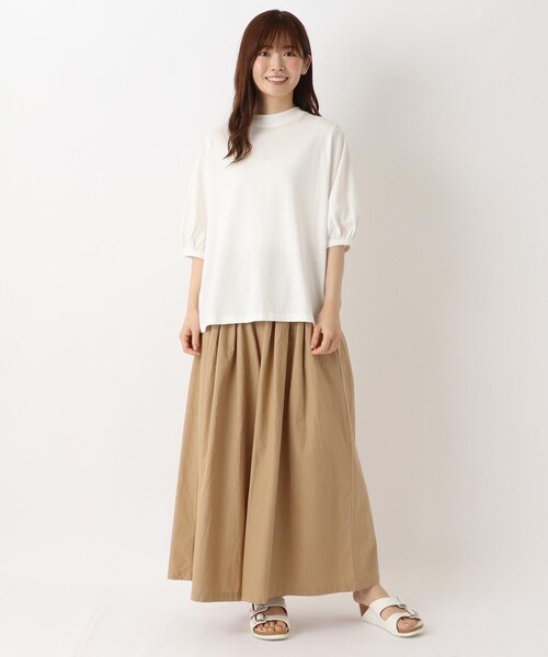 one'sterrace(ワンズテラス)の「パフスリーブ 綿カットソープルオーバー(Tシャツ/カットソー・レディース・ライトグリーン系/ブラック系8/ネイビー系5/アイボリー系8/ベージュ系その他7/レッド系9・02)」の15枚目の写真