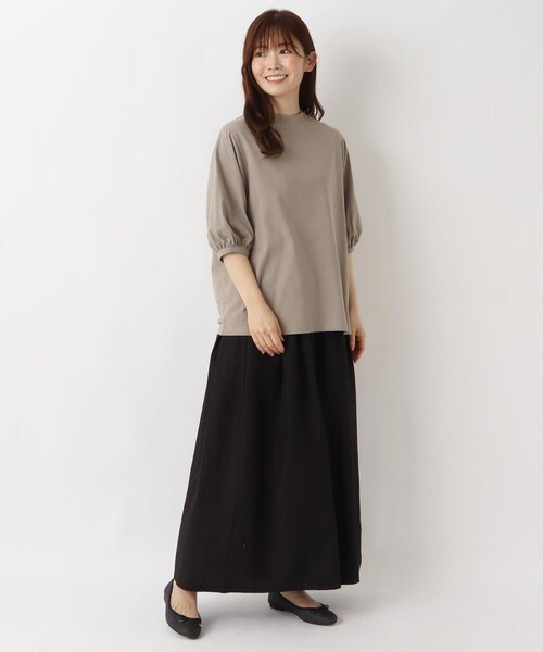 one'sterrace(ワンズテラス)の「パフスリーブ 綿カットソープルオーバー(Tシャツ/カットソー・レディース・ライトグリーン系/ブラック系8/ネイビー系5/アイボリー系8/ベージュ系その他7/レッド系9・02)」の21枚目の写真