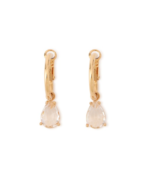 ADAM ET ROPE'（アダムエロペ）の「LES BIJOUX ガラスビーズフープピアス（ピアス（両耳用）・レディース・シルバー/ゴールド・FREE）」の9枚目の写真