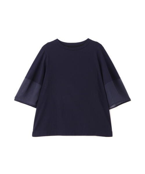 human woman（ヒューマンウーマン）の「◆シアードッキングモックネックカットソープルオーバー（Tシャツ/カットソー・レディース・ライトグリーン/ネイビー/グレー・MEDIUM）」の22枚目の写真