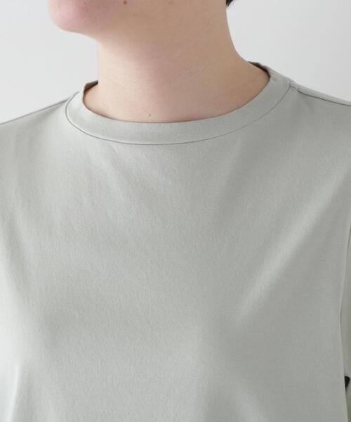 human woman（ヒューマンウーマン）の「◆シアードッキングモックネックカットソープルオーバー（Tシャツ/カットソー・レディース・ライトグリーン/ネイビー/グレー・MEDIUM）」の10枚目の写真