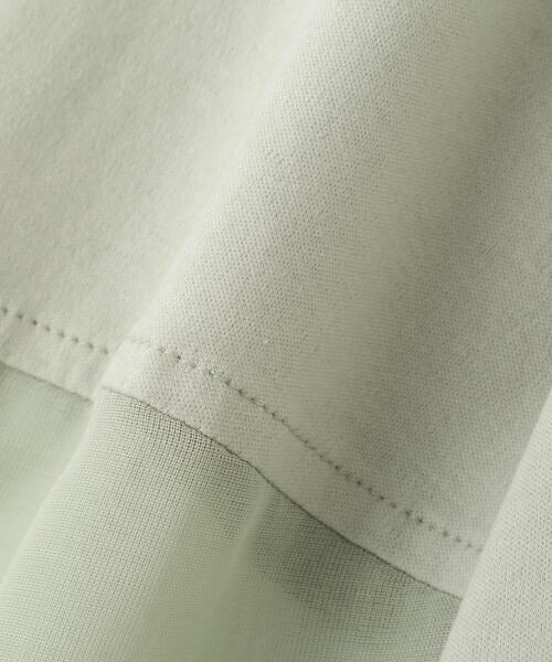 human woman（ヒューマンウーマン）の「◆シアードッキングモックネックカットソープルオーバー（Tシャツ/カットソー・レディース・ライトグリーン/ネイビー/グレー・MEDIUM）」の7枚目の写真