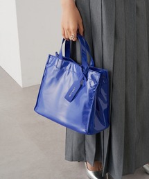 cache cache（カシュ カシュ）の「【cache cache】エナメル風ショッパー小サイズ（エコバッグ/サブバッグ）」