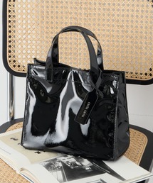 cache cache（カシュ カシュ）の「【cache cache】エナメル風ショッパー小サイズ（エコバッグ/サブバッグ）」