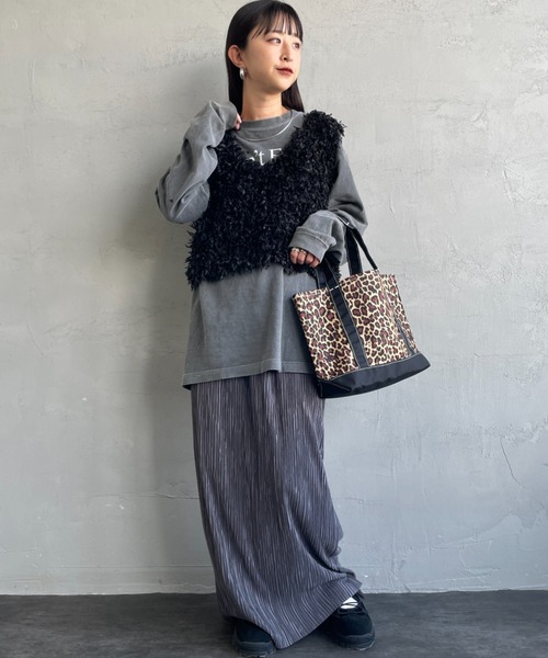 nenom/ネノム] 前後2WAY フェザーフリンジショートベスト【追加