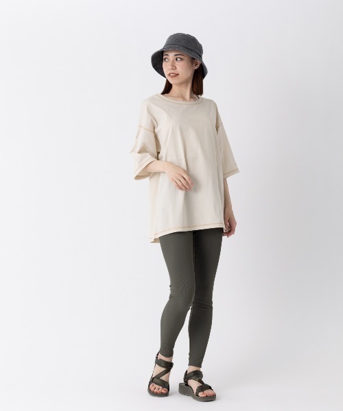 Ocean Pacific（オーシャンパシフィック）の「【OP:オーピー】レディース半袖ラッシュTシャツ/水陸両用半袖ラッシュガード(水着)（ラッシュガード・レディース・ホワイト/ブラウン・MEDIUM/LARGE）」の22枚目の写真