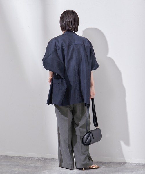 journal standard L'essage（ジャーナルスタンダードレサージュ）の「ライトラインパンツ（スラックス・レディース・チャコールグレー/ベージュ・36/38）」の15枚目の写真