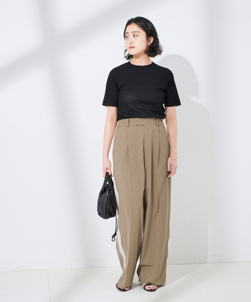 journal standard L'essage（ジャーナルスタンダードレサージュ）の「ライトラインパンツ（スラックス・レディース・チャコールグレー/ベージュ・36/38）」の17枚目の写真