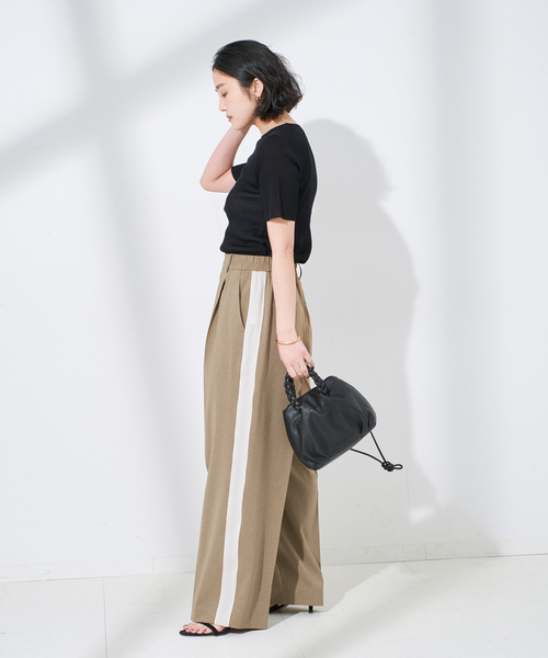 journal standard L'essage（ジャーナルスタンダードレサージュ）の「ライトラインパンツ（スラックス・レディース・チャコールグレー/ベージュ・36/38）」の18枚目の写真