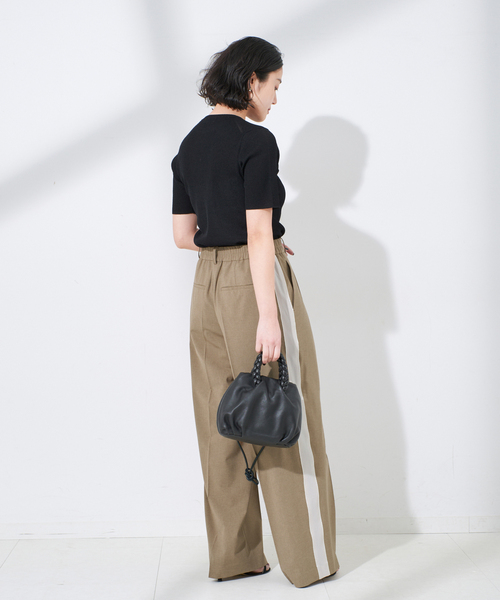 journal standard L'essage（ジャーナルスタンダードレサージュ）の「ライトラインパンツ（スラックス・レディース・チャコールグレー/ベージュ・36/38）」の19枚目の写真