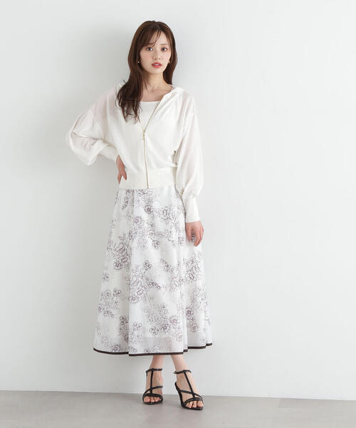 Proportion Body Dressingモノトーンシアーフラワースカート モノトーンシアーフラワースカート | PROPORTION BODY DRESSING