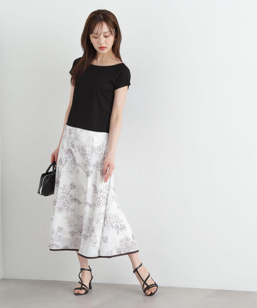 PROPORTION BODY DRESSING（プロポーションボディドレッシング）の「モノトーンシアーフラワースカート / 1215120505（スカート・レディース・ブラウン/ダークグレー・SMALL/MEDIUM/X-SMALL）」の14枚目の写真