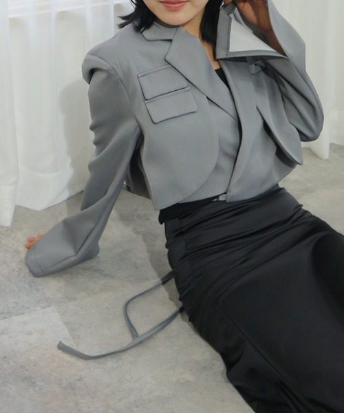 【即日発送】Coyseio リボンジャケット RIBBON JACKET グレー coyseio リボンジャケット グレー 即日発送】Coyseio リボン