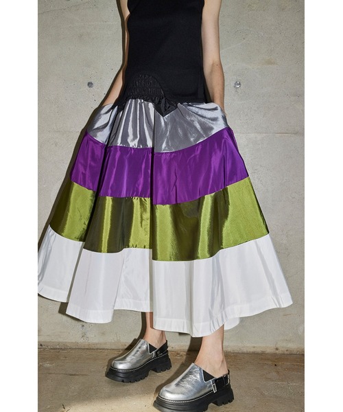 MULTI BORDER VOLUME SK（スカート）｜OMMO（オーエムエムオー）の