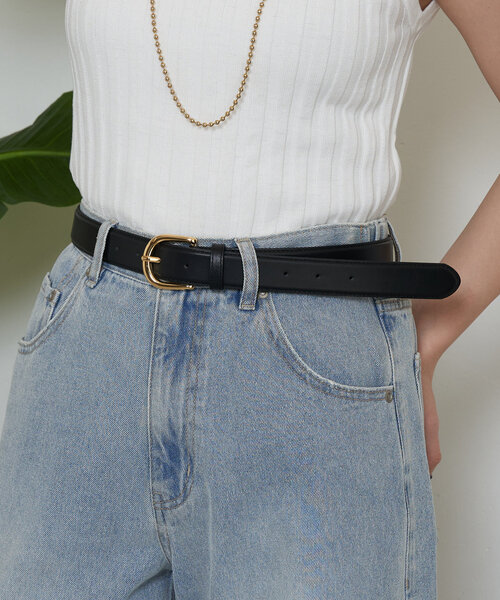 Jena espace merveilleux（ジェナ　エスパスメルヴェイユ）の「ワイドレザーベルト（ベルト・レディース・ブラック/ブラウン・FREE）」の2枚目の写真