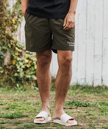mp13519-Cursive embroidery nylon swim shorts ナイロンショーツ