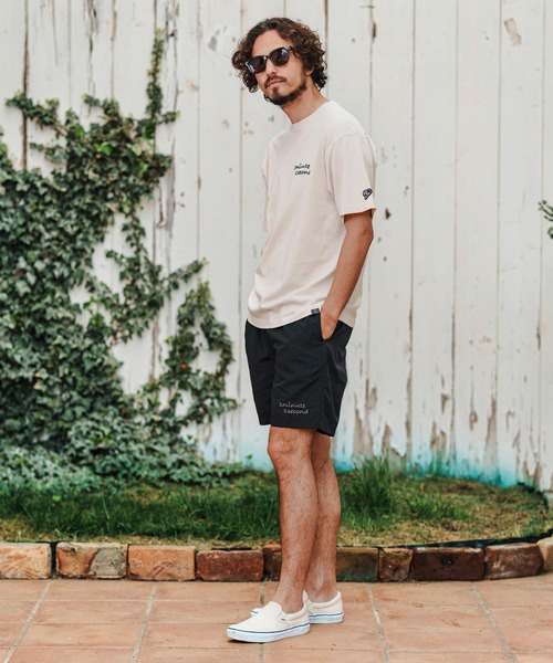 1minute 1second（ワンミニットワンセカンド）の「mp13519-Cursive embroidery nylon swim shorts ナイロンショーツ（その他パンツ・メンズ・チャコール/オリーブ/ブラック・S/M/L/XL）」の9枚目の写真