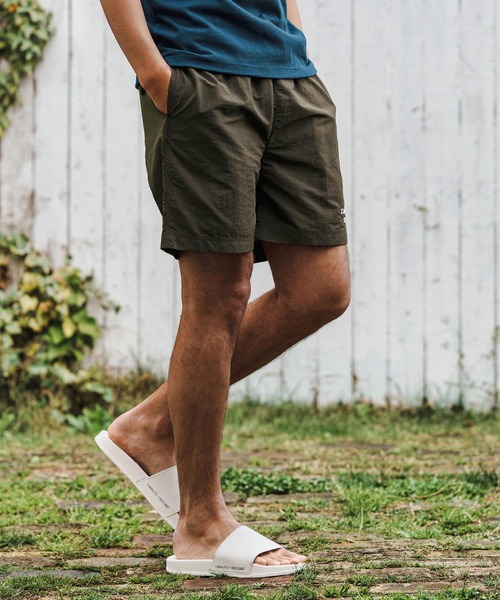1minute 1second（ワンミニットワンセカンド）の「mp13519-Cursive embroidery nylon swim shorts ナイロンショーツ（その他パンツ・メンズ・チャコール/オリーブ/ブラック・S/M/L/XL）」の11枚目の写真