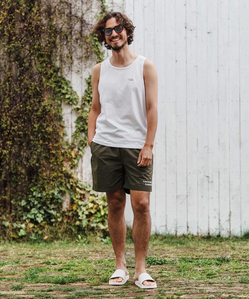 1minute 1second（ワンミニットワンセカンド）の「mp13519-Cursive embroidery nylon swim shorts ナイロンショーツ（その他パンツ・メンズ・チャコール/オリーブ/ブラック・S/M/L/XL）」の15枚目の写真