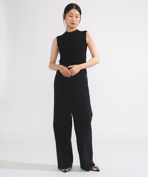 upperhights(アッパーハイツ)の「【別注】upper hights / THE SISTER デニムパンツ LAMPBLACK(デニムパンツ・レディース・ブラック・24/23/22/25)」の2枚目の写真