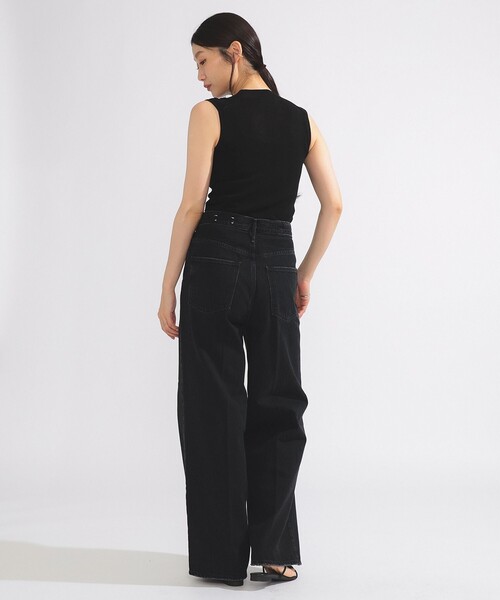 upperhights(アッパーハイツ)の「【別注】upper hights / THE SISTER デニムパンツ LAMPBLACK(デニムパンツ・レディース・ブラック・24/23/22/25)」の4枚目の写真