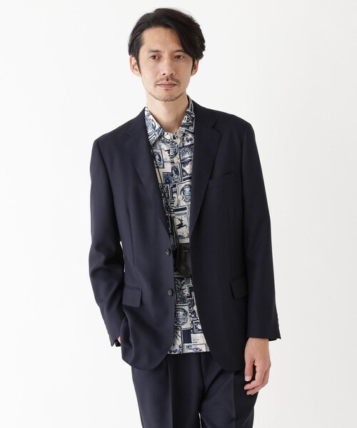 TAKEO KIKUCHI（タケオキクチ）の「【THE FLAGSHIP】メッシュ ジャケット（テーラードジャケット・メンズ・チャコールグレー/ネイビー・02/03/04）」の2枚目の写真