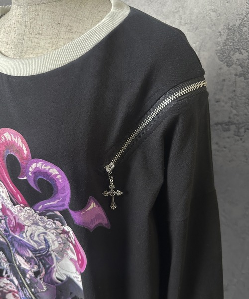 檀上大空コラボイラスト肩ZIPロングTシャツ「I'm A Devil Now!」 Amilige（アミリージュ）の「Amilige×檀上大空コラボイラスト肩