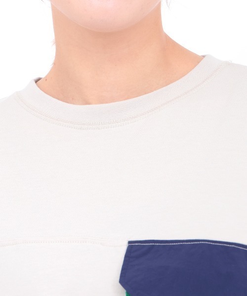 チチカカ（チチカカ）の「ナイロンビッグポケットＴシャツ（Tシャツ/カットソー・メンズ・グレー/チャコールグレー/グリーン・FREE）」の12枚目の写真