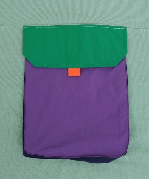 チチカカ（チチカカ）の「ナイロンビッグポケットＴシャツ（Tシャツ/カットソー・メンズ・グレー/チャコールグレー/グリーン・FREE）」の18枚目の写真