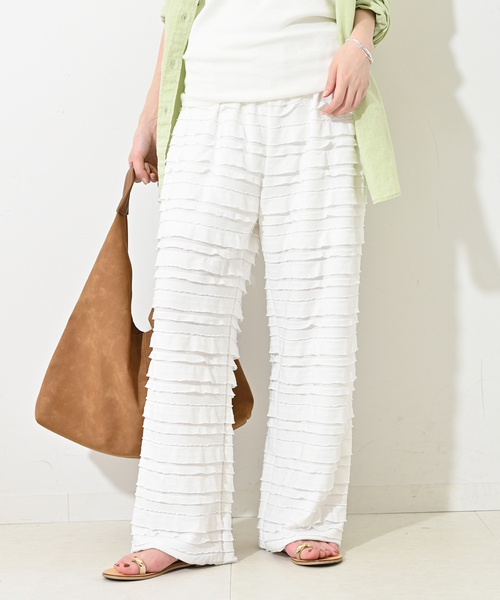 SLOBE IENA（スローブイエナ）の「フリルカットパンツ（その他パンツ・レディース・ブラック/ホワイト・38/36）」の19枚目の写真